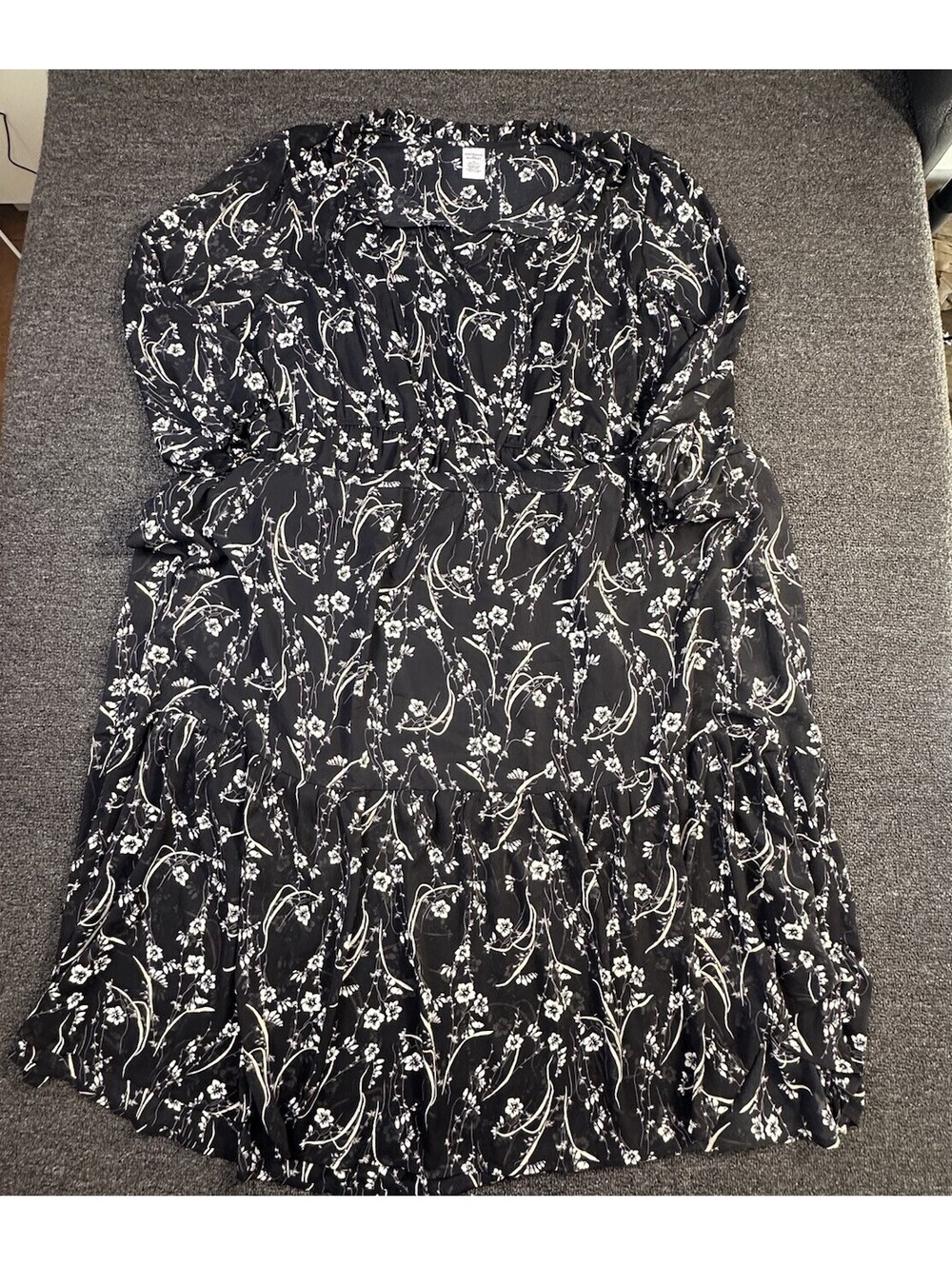 Melrose and Market Floral Long Sleeve Dress Women's 2XL